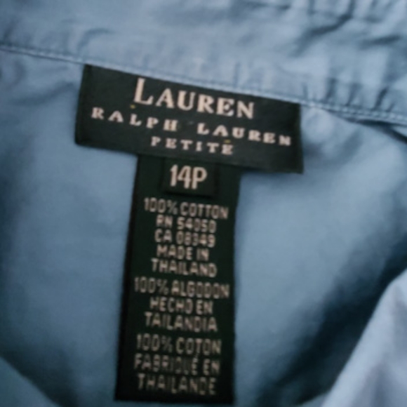 Moving sale plus 30% off bundles Lauren button down shirt size 14 petite - Picture 3 of 6